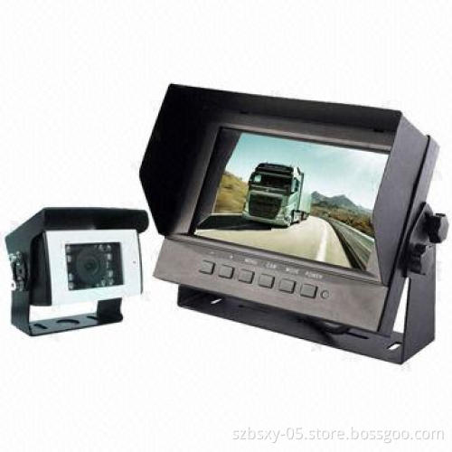 Car Reverse Camera System with 7-inch Waterproof Monitor Heavy-duty Cameras for Fire Trucks